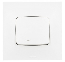 Poussoir lumineux - 6 A - Neptune - blanc