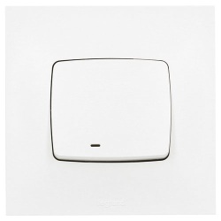Poussoir lumineux - 6 A - Neptune - blanc
