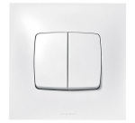 Poussoir - Neptune - interrupteur ou va-et-vient - blanc