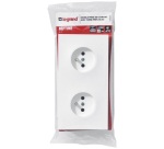 Double prise de courant 2P+T - Neptune - 16 A - précâblée - blanc