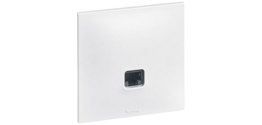 Prise RJ45 - Neptune - multimédia - Cat. 6 FTP - blanc