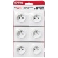 Prise de courant 2P+T - Neptune - blanc - lot de 6