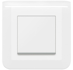 Interrupteur ou va-et-vient simple - Mosaic Easy-Led - complet - blanc