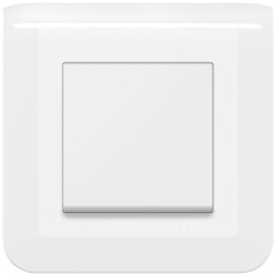 Interrupteur ou va-et-vient simple - Mosaic Easy-Led - complet - blanc