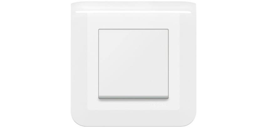 Interrupteur ou va-et-vient simple - Mosaic Easy-Led - complet - blanc