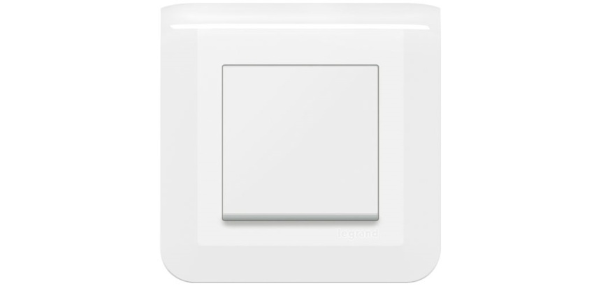 Interrupteur ou va-et-vient simple - Mosaic Easy-Led - complet - blanc