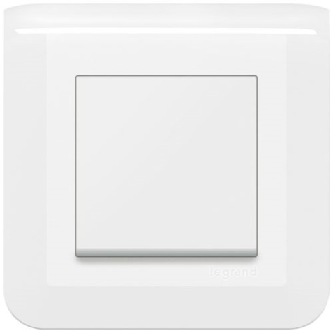 Interrupteur ou va-et-vient simple - Mosaic Easy-Led - complet - blanc