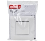 Poussoir 6 A - Mosaic Easy-Led - complet - à vis - blanc