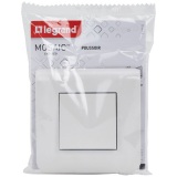 Poussoir 6 A - Mosaic Easy-Led - complet - à vis - blanc