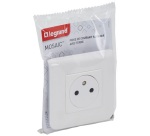 Prise de courant Surface 2P+T - Mosaic - complet - à vis - blanc