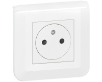 Prise de courant Surface 2P+T - Mosaic - complet - à vis - blanc