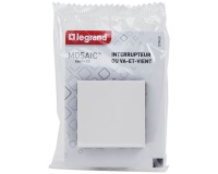 Interrupteur ou va-et-vient - Mosaic Easy-Led - 2 modules - à composer - bl