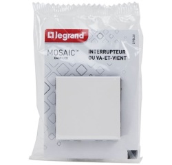 Interrupteur ou va-et-vient - Mosaic Easy-Led - 2 modules - à composer - bl