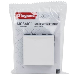 Interrupteur témoin - Mosaic Easy-Led - 10 A  -  2 modules - à composer - b