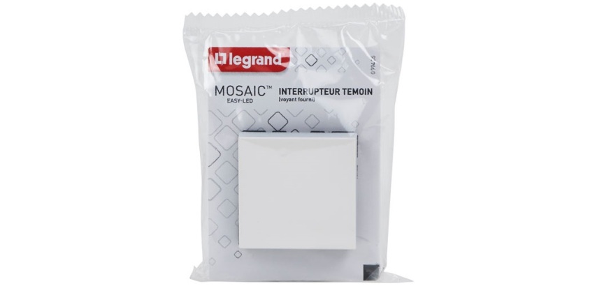 Interrupteur témoin - Mosaic Easy-Led - 10 A  -  2 modules - à composer - b