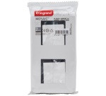 Plaque avec support pour 2 x 2 modules - Mosaic - montage vertical entraxe