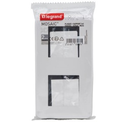 Plaque avec support pour 2 x 2 modules - Mosaic - montage vertical entraxe