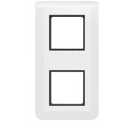 Plaque avec support pour 2 x 2 modules - Mosaic - montage vertical entraxe