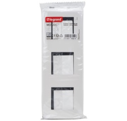 Plaque avec support pour 3 x 2 modules - Mosaic - montage vertical - entrax