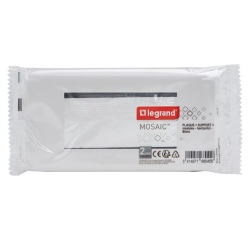 Plaque avec support pour 4 modules - Mosaic - montage horizontal - entraxe