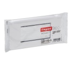 Plaque avec support pour 4 modules - Mosaic - montage horizontal - entraxe