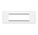 Plaque avec support pour 6 modules - Mosaic - montage horizontal - entraxe