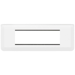 Plaque avec support pour 6 modules - Mosaic - montage horizontal - entraxe