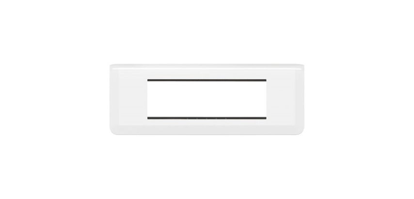 Plaque avec support pour 6 modules - Mosaic - montage horizontal - entraxe
