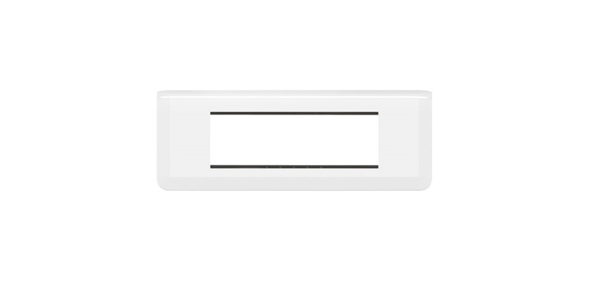 Plaque avec support pour 6 modules - Mosaic - montage horizontal - entraxe