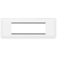 Plaque avec support pour 6 modules - Mosaic - montage horizontal - entraxe