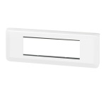 Plaque avec support pour 6 modules - Mosaic - montage horizontal - entraxe