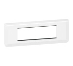 Plaque avec support pour 6 modules - Mosaic - montage horizontal - entraxe