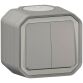 Double poussoir ou va-et-vient - Plexo - gris