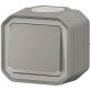 Interrupteur ou va-et-vient témoin 10 A - Plexo - complet saillie - gris