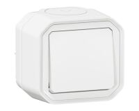 Interrupteur ou va-et-vient 10 A - Plexo - complet saillie - blanc
