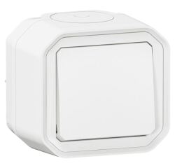 Interrupteur ou va-et-vient 10 A - Plexo - complet saillie - blanc