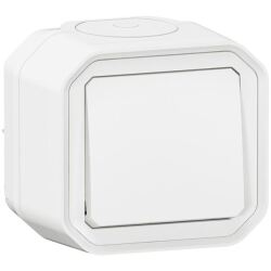 Interrupteur ou va-et-vient 10 A - Plexo - complet saillie - blanc