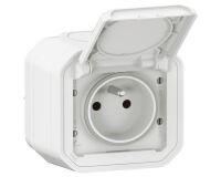 Prise de courant 2P+T - Plexo - complet saillie - blanc