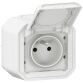 Prise de courant 2P+T - Plexo - complet saillie - blanc