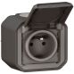 Prise de courant 2P+T - Plexo - complet saillie - anthracite