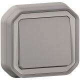 Interrupteur ou va-et-vient 10 A - Plexo - complet encastré - gris
