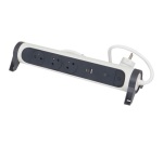 Rallonge multiprise rotative avec parafoudre - ports USB - 3 prises - 2P+T