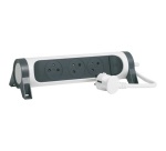 Rallonge multiprise rotative avec interrupteur - 3 prises - 2P+T - cordon 1