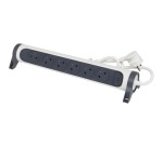 Rallonge multiprise pivotante avec interrupteur - 6 prises - 2P+T - cordon