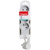 Rallonge extra-plate - 3 prises - 2P+T - cordon 1.5 m - blanc/gris clair