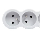 Rallonge extra-plate - 3 prises - 2P+T - cordon 1.5 m - blanc/gris clair