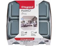 Kit prises de courant 2P+T - interrupteur ou va-et-vient - Plexo - complet