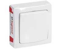 Interrupteur - simple - va-et-vient - complet - en saillie - blanc