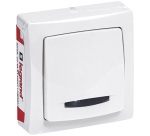 Interrupteur - simple - va-et-vient - Led lumineux - en saillie - complet -