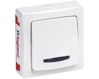 Interrupteur - simple - va-et-vient - Led lumineux - en saillie - complet -